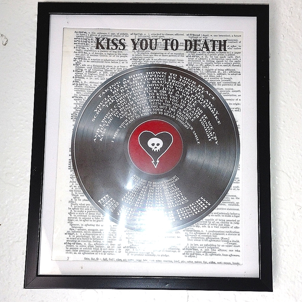 Alkaline Trio song lyrics 8x10 framed photo